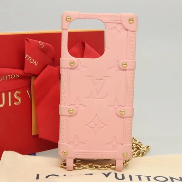 LOUIS VUITTON Monogram Trunk IPHONE14PRO iPhone Case Pink - Picture 2 of 16